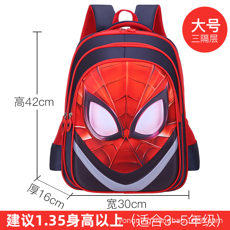 New Muscle Primary School Schoolbag Children Cartoon Grade 1-3-6 Boys Spine-Protective Backpack Factory Wholesale