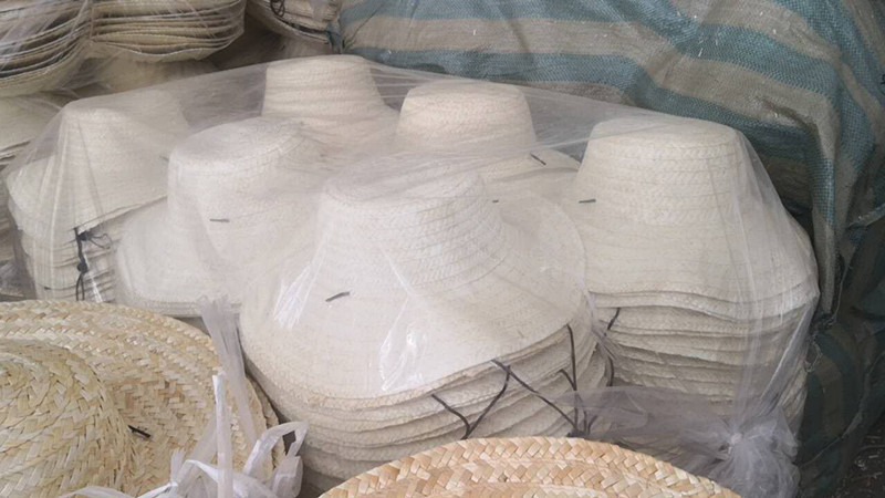 劳保漂白麦秆草帽 包边带荷花定制防晒遮阳户外田园帽 批发