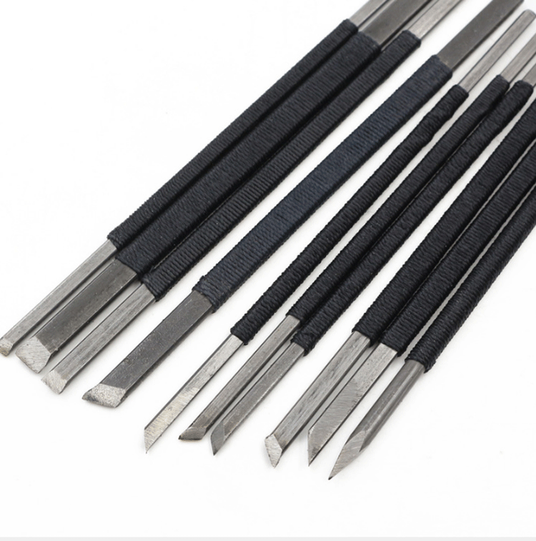 双头雕刻刀斜口刻刀大中小石刻刀篆刻刀 印章刻字刻章工具