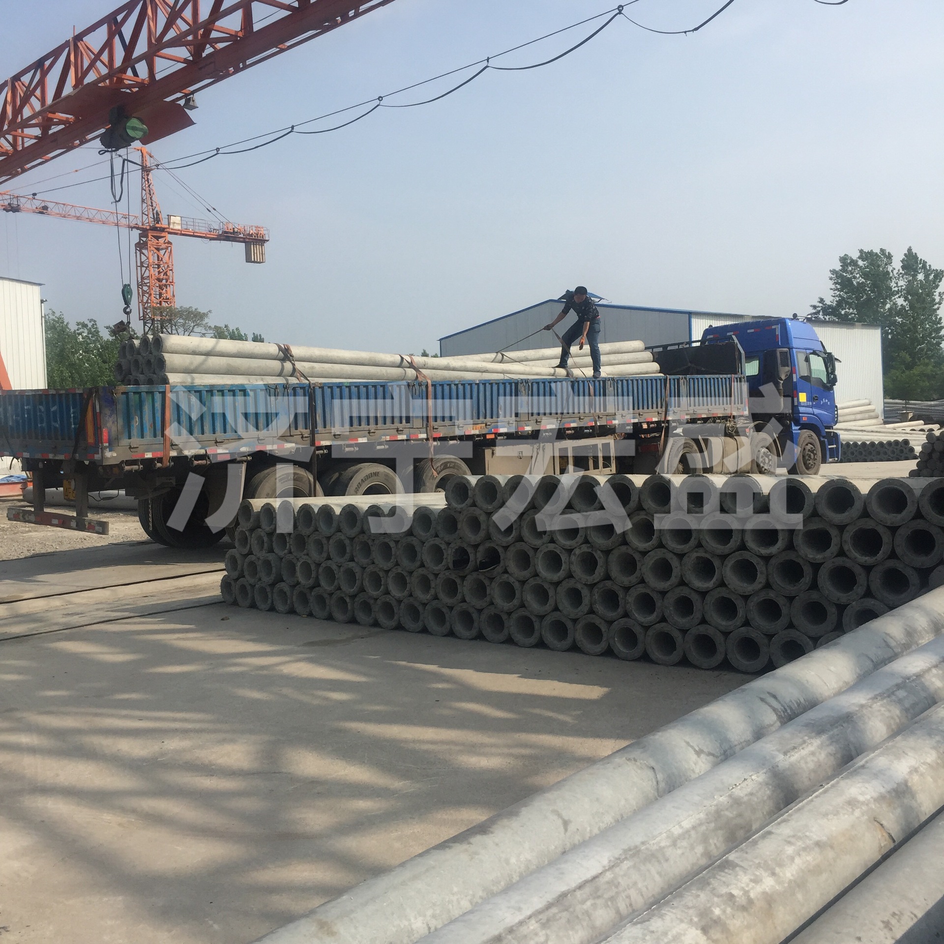 我公司所生产的各种系列,各种型号的水泥制品和预应力电杆均采用gb