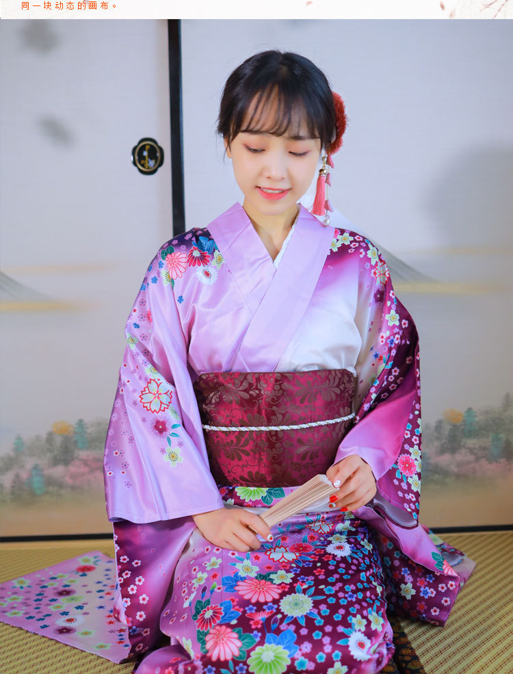 春夏款假领衬9件套,秋冬款含内衬和服9件套颜色渐变紫色主面料成分