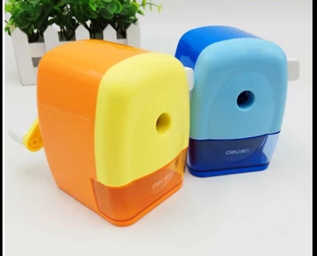 得力0629大口径削笔卷笔刀中华6700粗三角铅笔可调节手摇削笔机