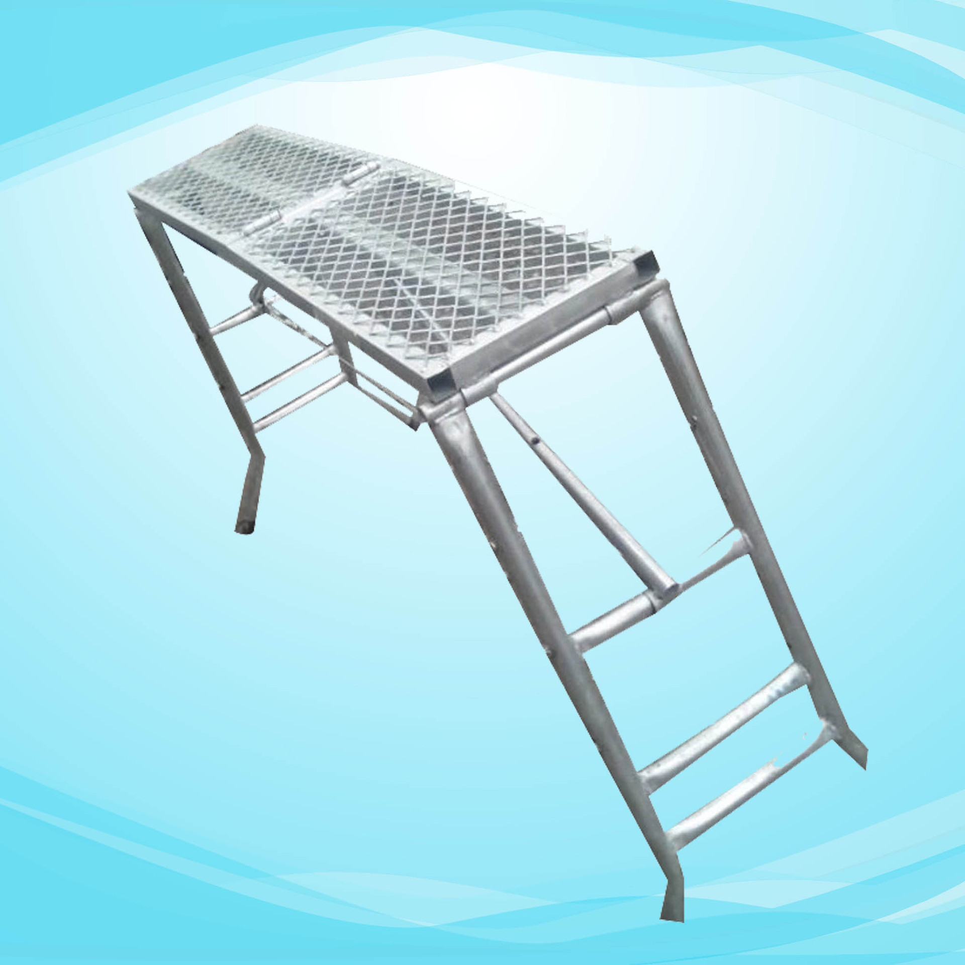 厂家现货供应折叠脚手架梯式脚手架多功能装修用可升降折叠马凳