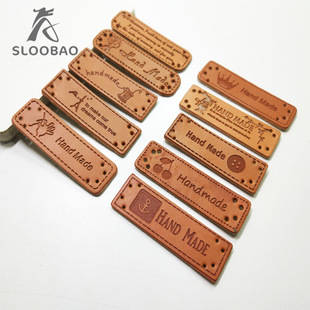 pu皮革皮标 牛仔裤衣服补丁贴装饰贴花 diy手缝修补小标签-阿里巴巴