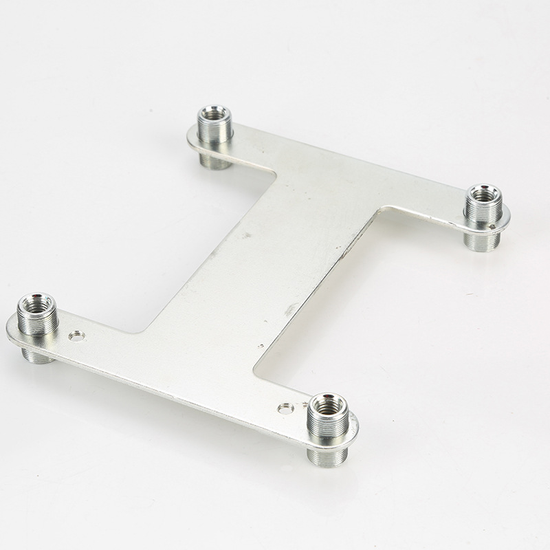 加工定制金属五金冲压件 现货互感器固定支架镀蓝白锌配件