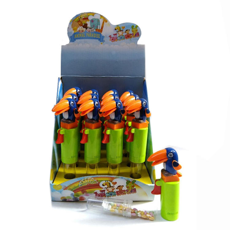 可装糖会动有声大嘴鸟玩具 装糖赠品 促销品装糖棒 商超装糖玩具