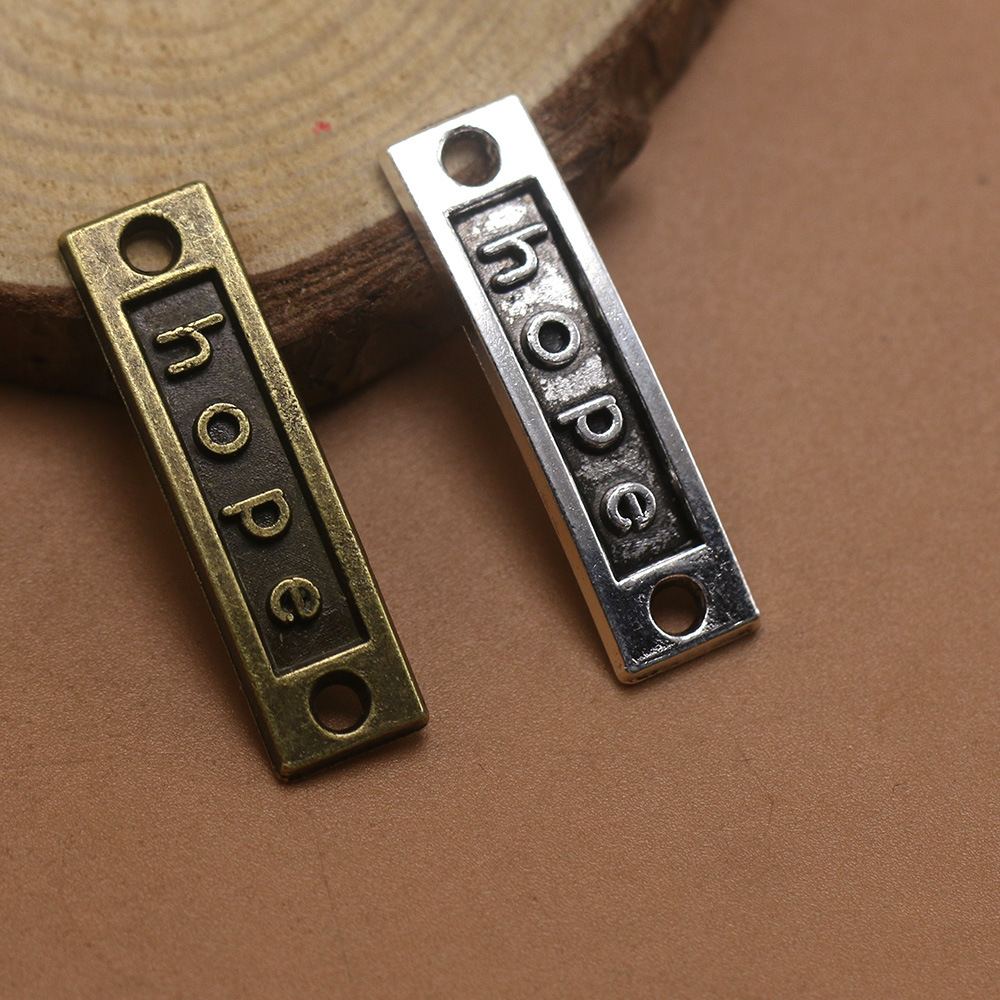 厂家批发diy材料饰品古合金希望字母吊坠hope手链吊坠配件