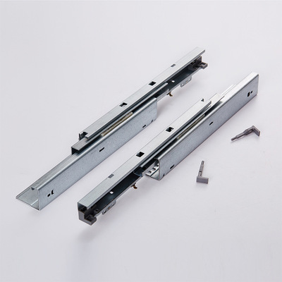 托底隐藏式抽屉导轨 冷轧钢加厚可定做橱柜家具隐藏托底轨道滑轨