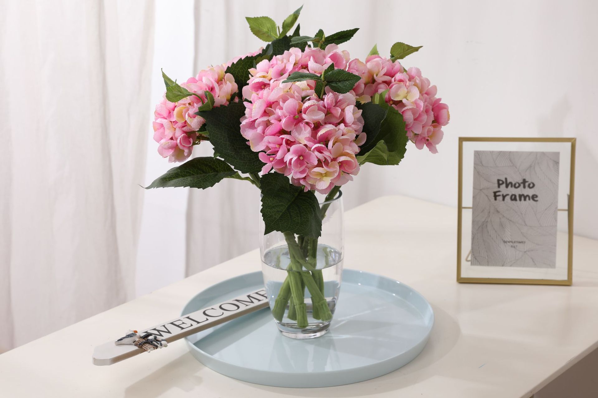 绢布仿真绣球花贝壳绣球花墙花艺工程配件 新娘手捧花批发