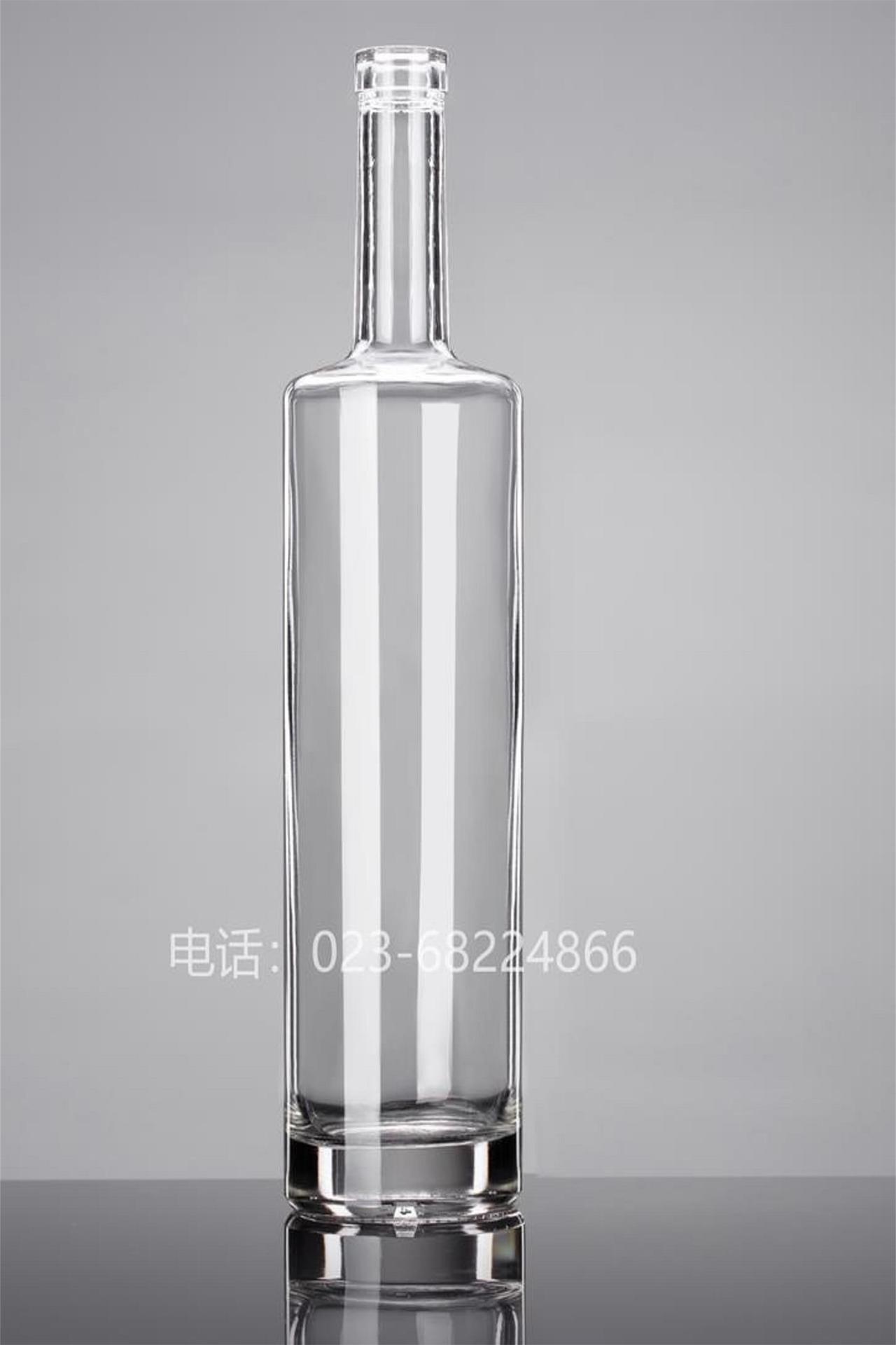 重庆恒晶玻璃HJ-Y044 700ml/3000ml晶白料玻璃酒瓶洋酒瓶
