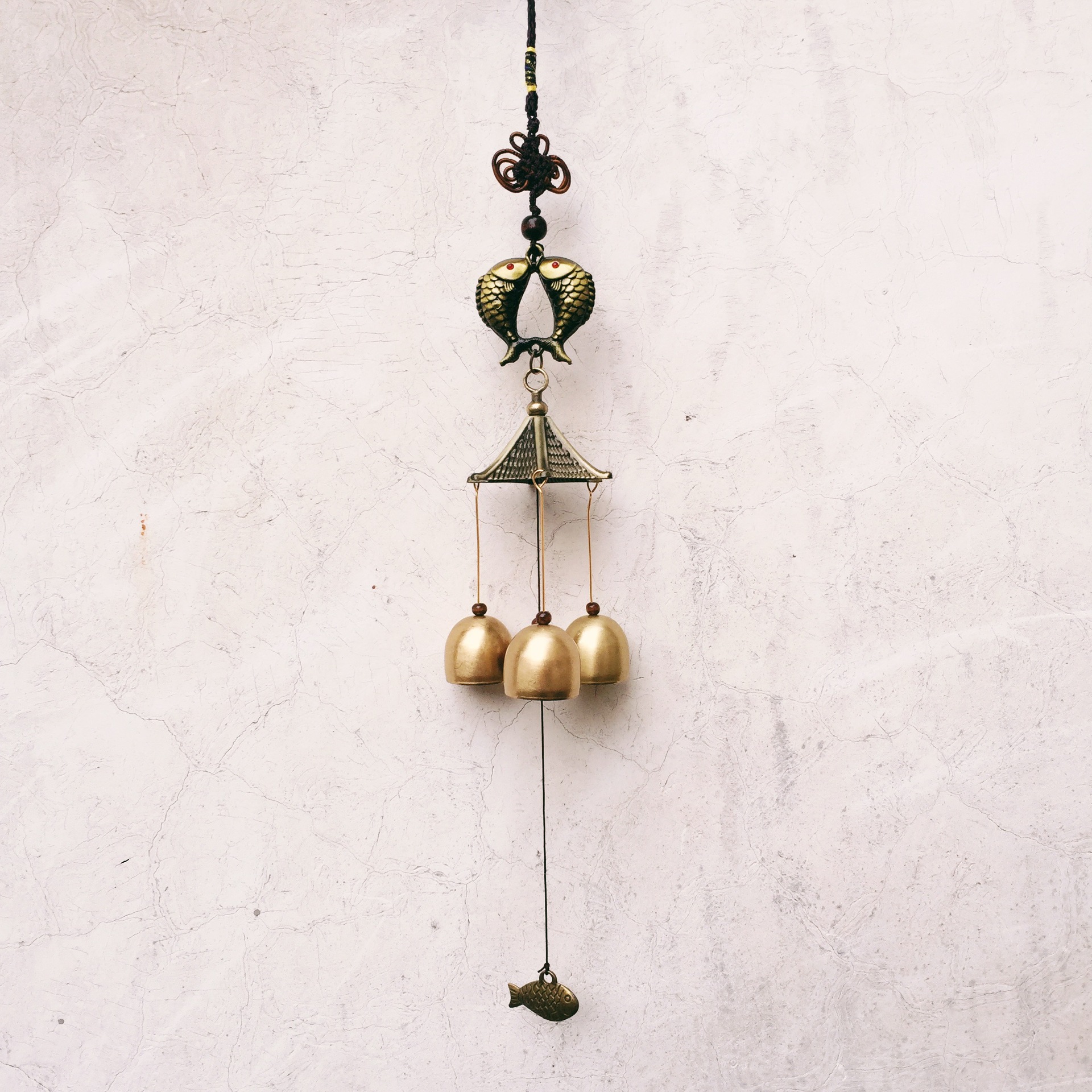 淘宝热卖金属铜风铃挂饰黄铜门饰纯铜铃铛风水招财店铺用门铃挂件