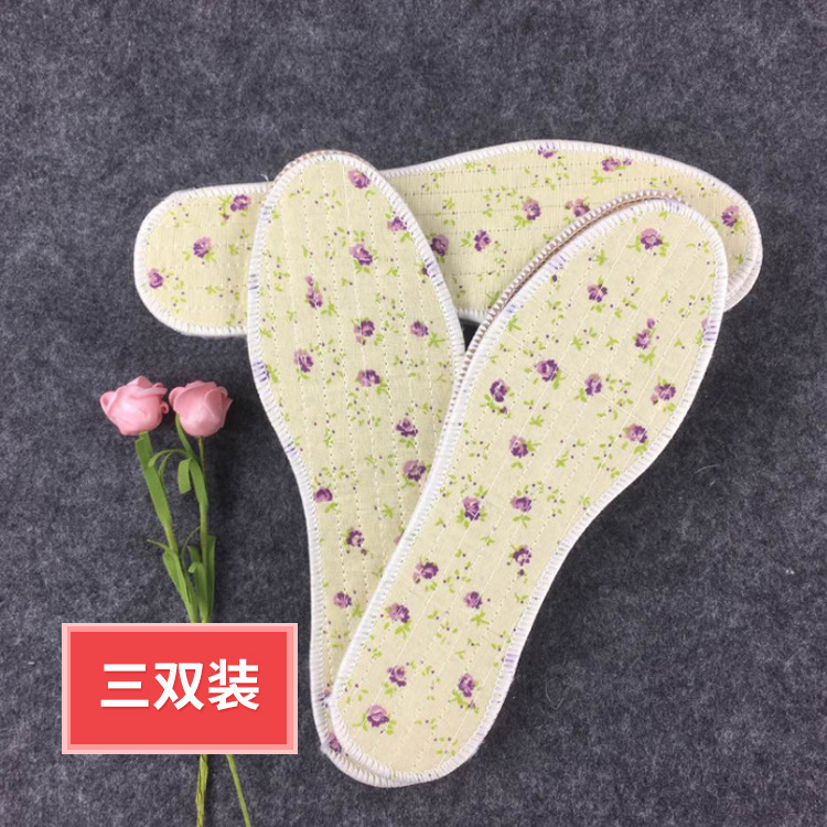 [3 Pairs] Deodorant Fragrance Insole Deodorant and Breathable Sweat-Absorbent Cotton Men and Women Four Seasons Violet Insole