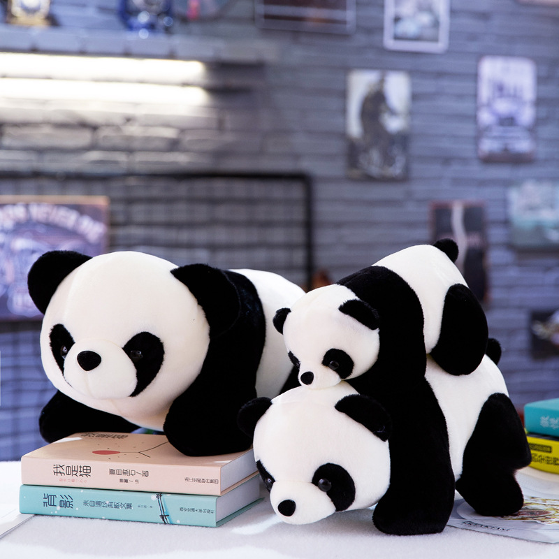 Cute Lying Giant Panda Plush Sleeping Doll Pillow Bed Girls' Doll Chengdu Tourist Souvenir Logo