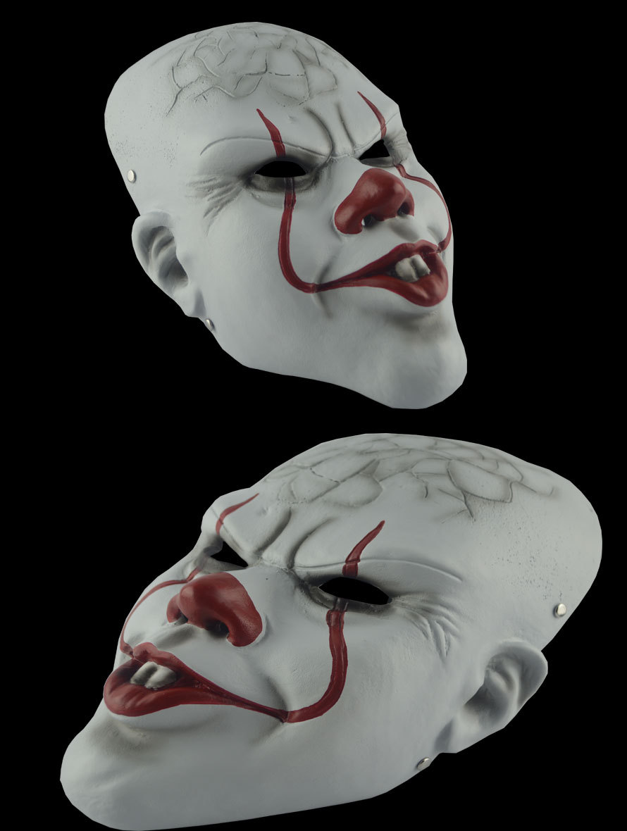 新品影视万圣节小丑回魂恐怖街舞i派对舞会cos小丑搞笑树脂面具