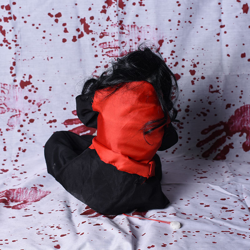 万圣节恐怖装饰道具酒吧鬼屋密室逃脱用品声控哭泣鬼吓人鬼娃摆件