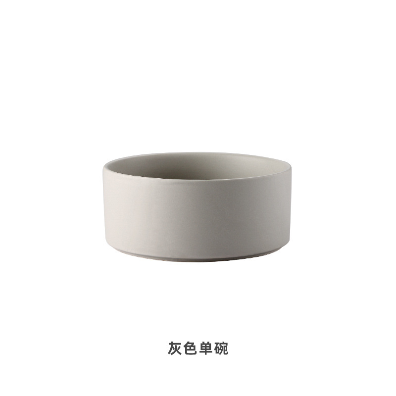 Nordic Salad Bowl Instant Noodle Bowl Soup Bowl Fruit and Dessert Bowl Ceramic Tableware Ceramic Cat Food Bowl Pet Bowl Dog Food Bowl