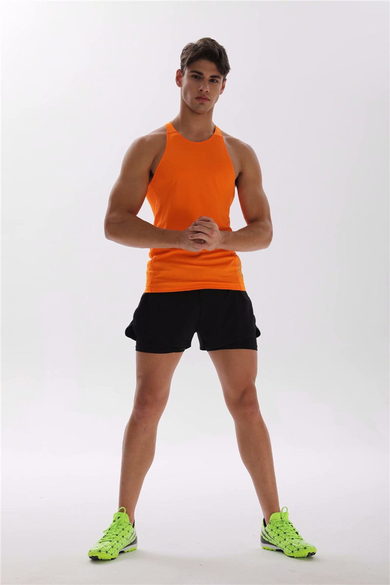 125克快干布健身背心宽松运动上衣肌肉男 无袖训练跑步马拉松透气