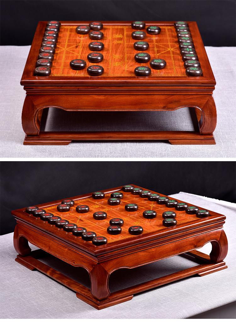红木缅甸花梨木实木象棋桌 五子棋桌泡茶棋盘桌 多款可选