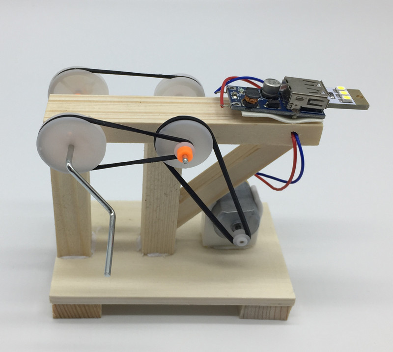 手摇发电机实验模型科技小制作小学生自制发电装置 科学实验材料