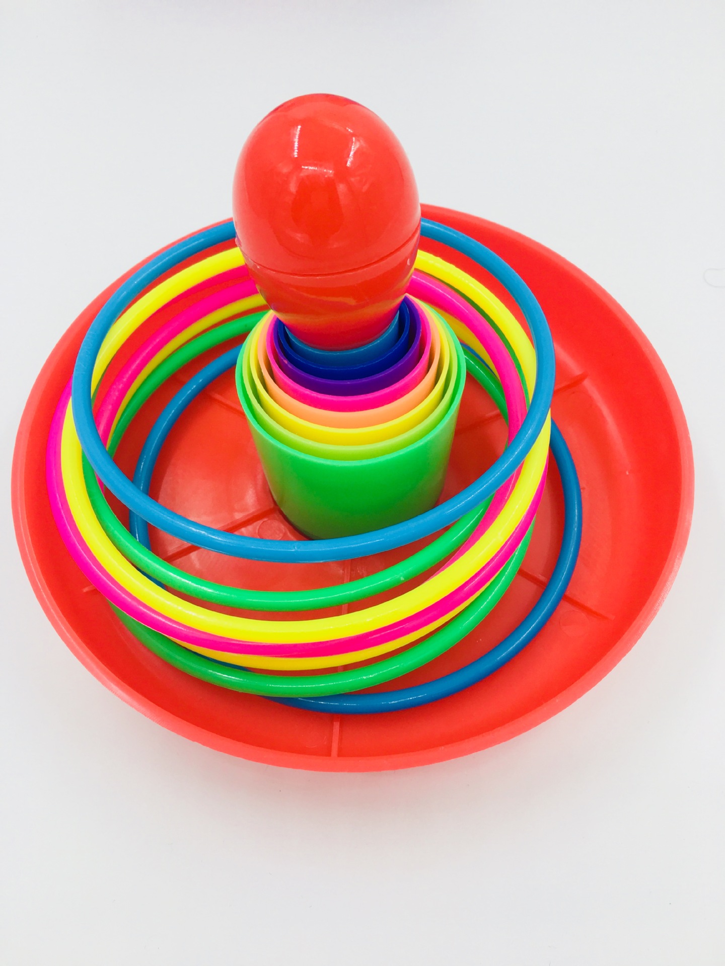 厂家直销亲子互动游戏套圈玩具投掷玩具叠叠杯套圈玩具批发