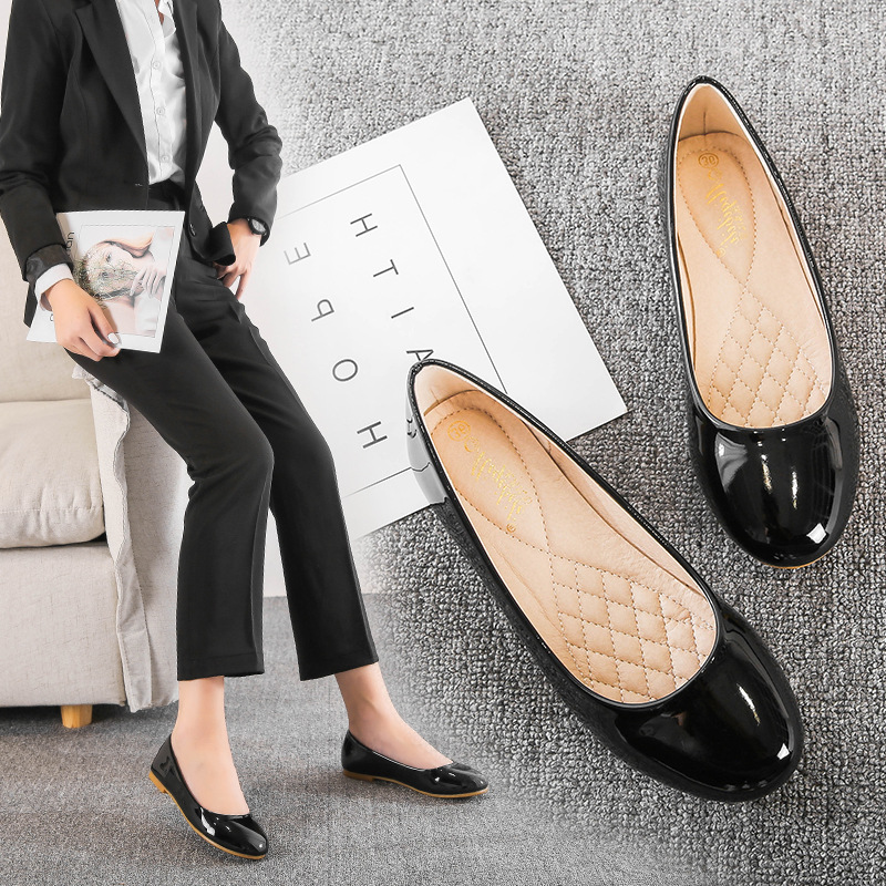 船瓢鞋女2024夏季新款平底淑女四季瓢鞋韩版豆豆鞋大码女单鞋