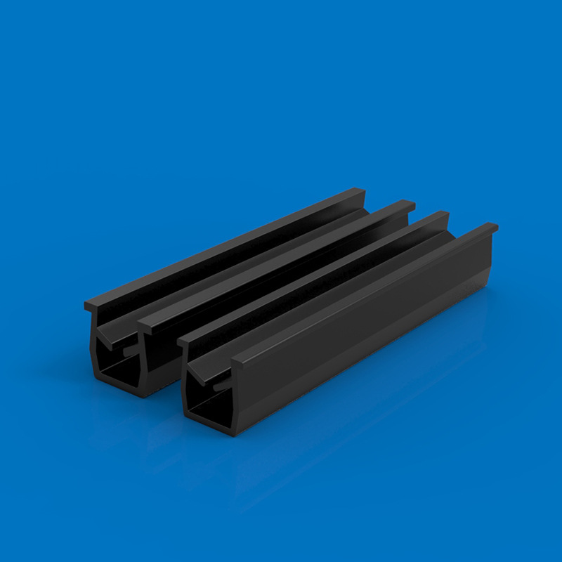 工业铝材配件u型槽条亚克力玻璃板安装条内嵌沟槽嵌条pvc密封条-阿里