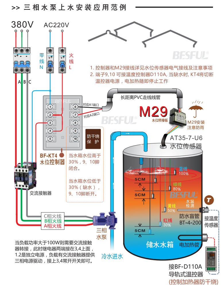 水位显示器接线图图片