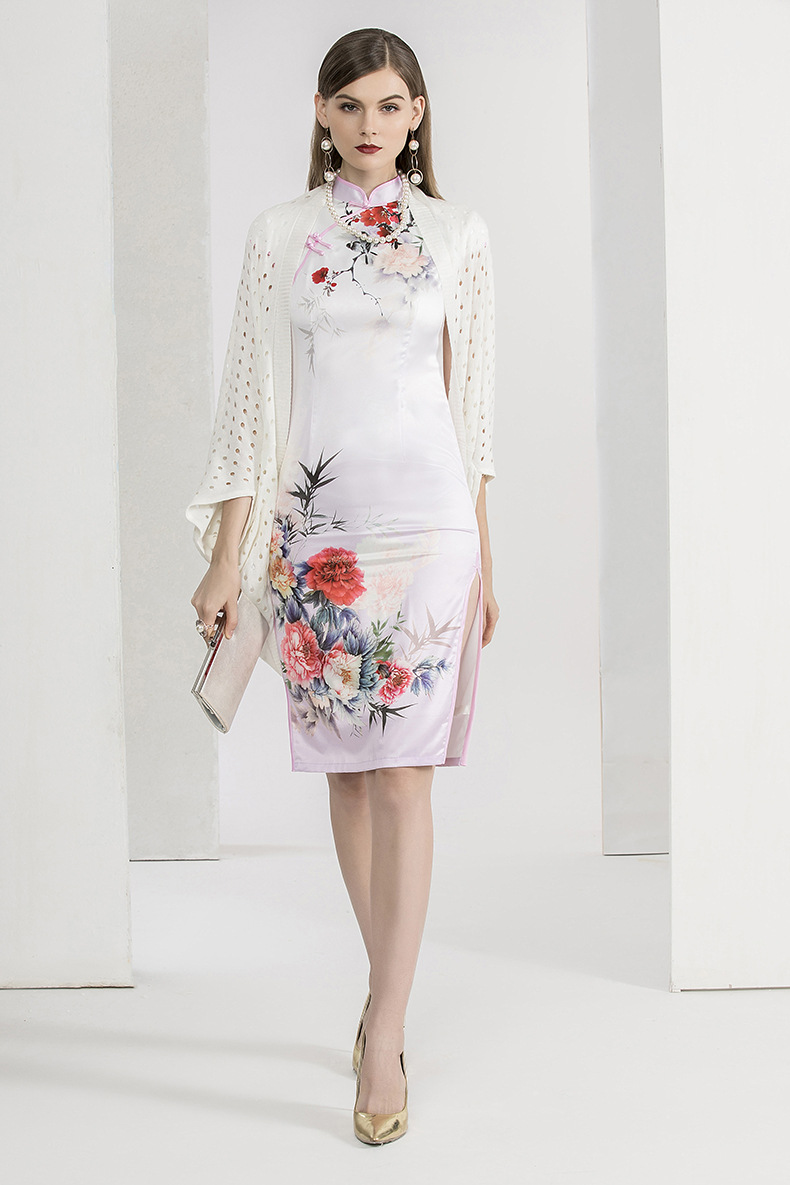 配旗袍外搭外套百搭开衫中长款中国风小披肩复古夏季披肩薄款镂空