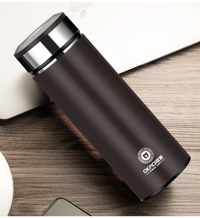 匡迪保温杯男女士定制商务水杯大容量304不锈钢便携车载茶杯刻字