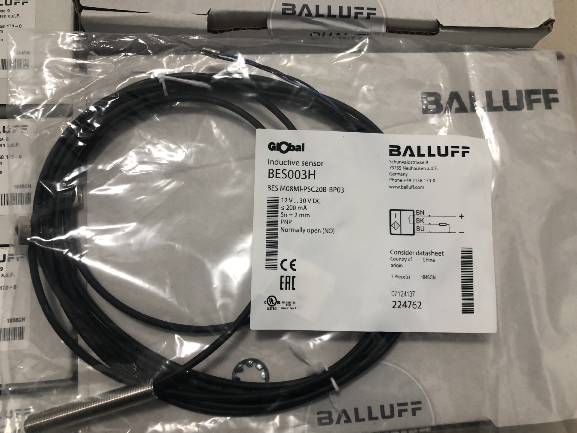 巴鲁夫光电距离传感器bes q05ac-psc15b-s26g