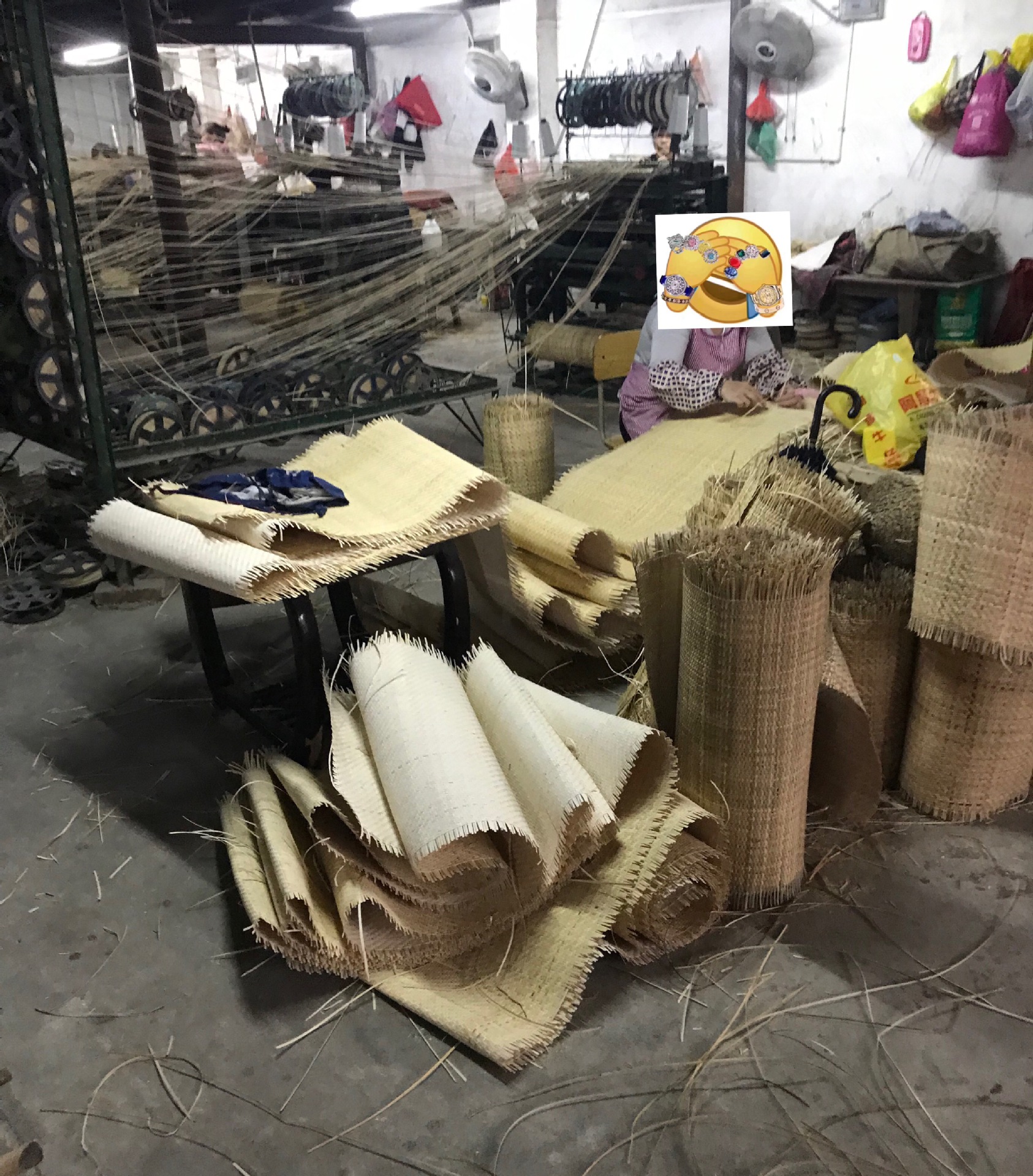 厂家上原色藤 青子原色 席笪 漂白 半漂 藤编 家具家居装饰 可订