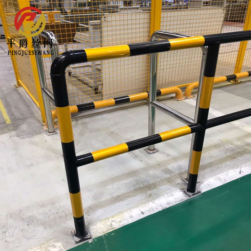 工厂车间防撞栏杆 黄黑色隔离围栏车辆警示栏杆厂家直销
