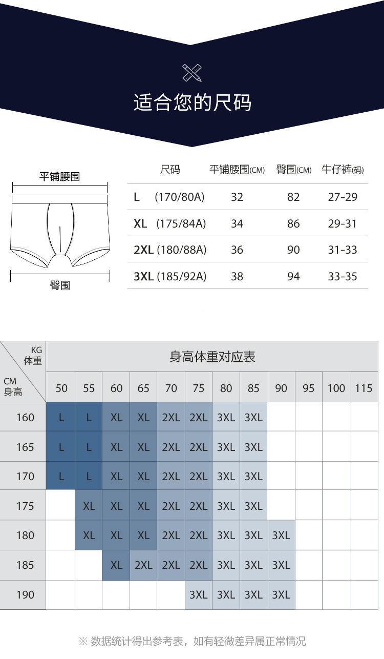 男士纯色内裤纯棉u凸中腰宽松透气四角裤 男士纯棉内裤