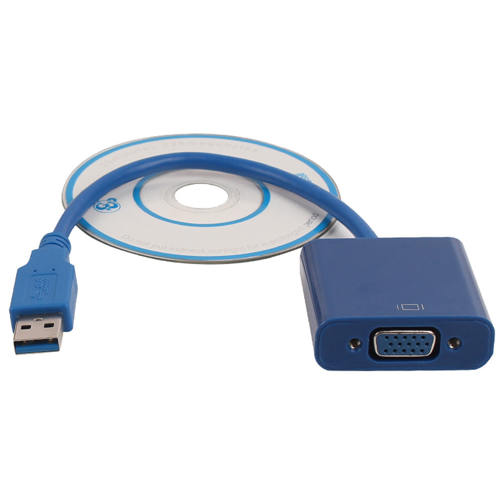 0转vga转换器usb to vga电脑高清接口转换头投影仪