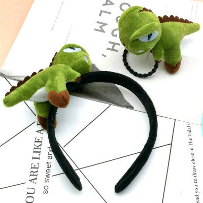 抖音同款卡通搞怪大恐龙发箍女可爱压发洗脸头饰恐龙卖萌头绳胸针