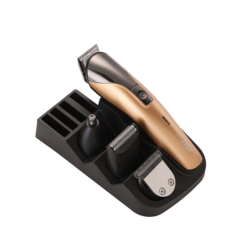 跨境专供新款带刻字鼻毛剃须刀头多功能电动理发器套装家用电推剪