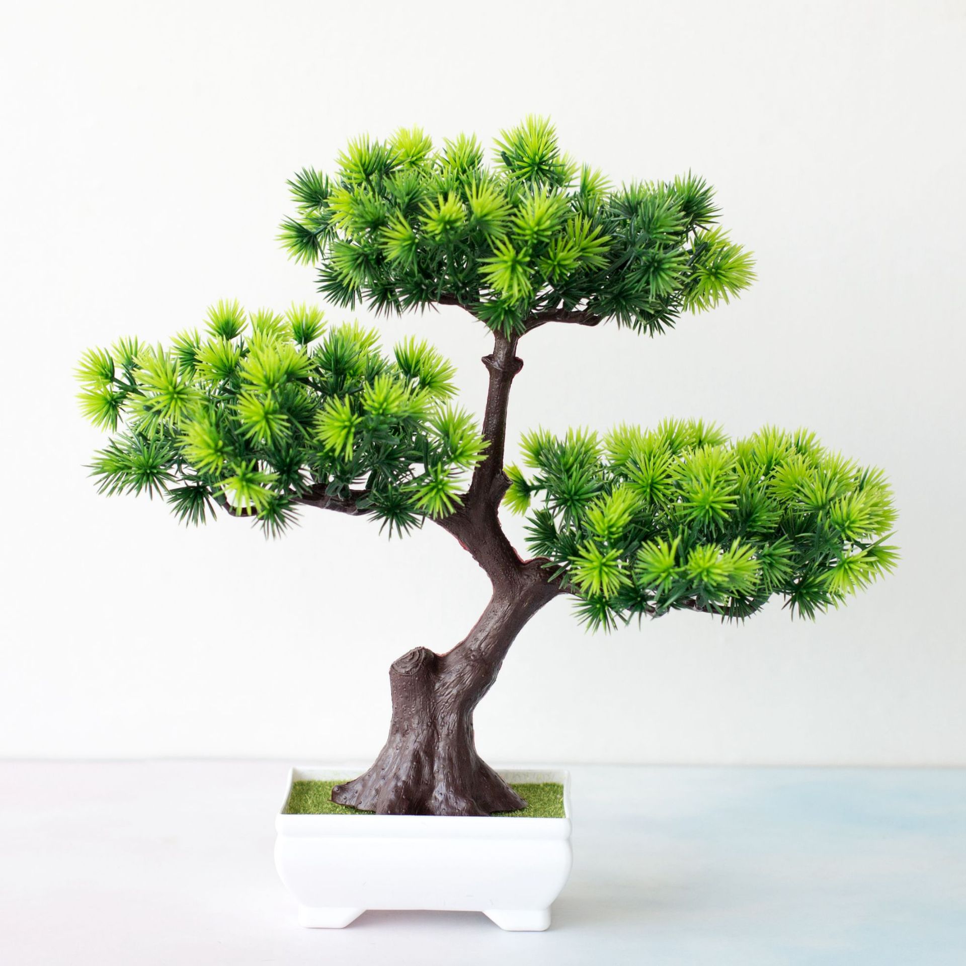 仿真假花盆栽摆件假树新88款迎客松塑料盆景仿真松树室内植物装饰