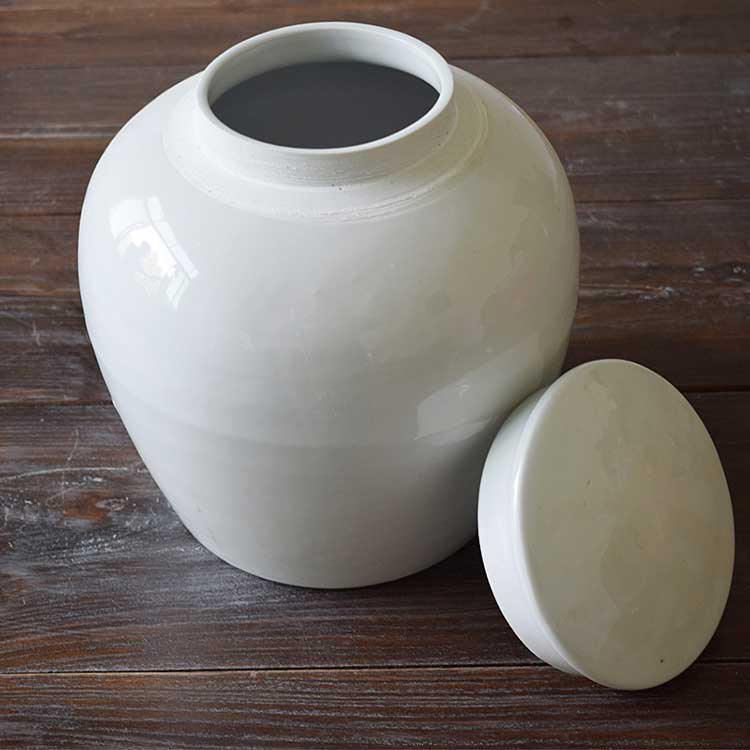 陶瓷骨灰坛可印照片密封罐殡葬用品 纯白宠物骨灰坛可批量定制