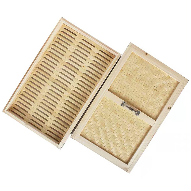 定制 长方形竹蒸笼 馒头饺子小笼包蒸笼竹制蒸笼套装 黄家村蒸笼
