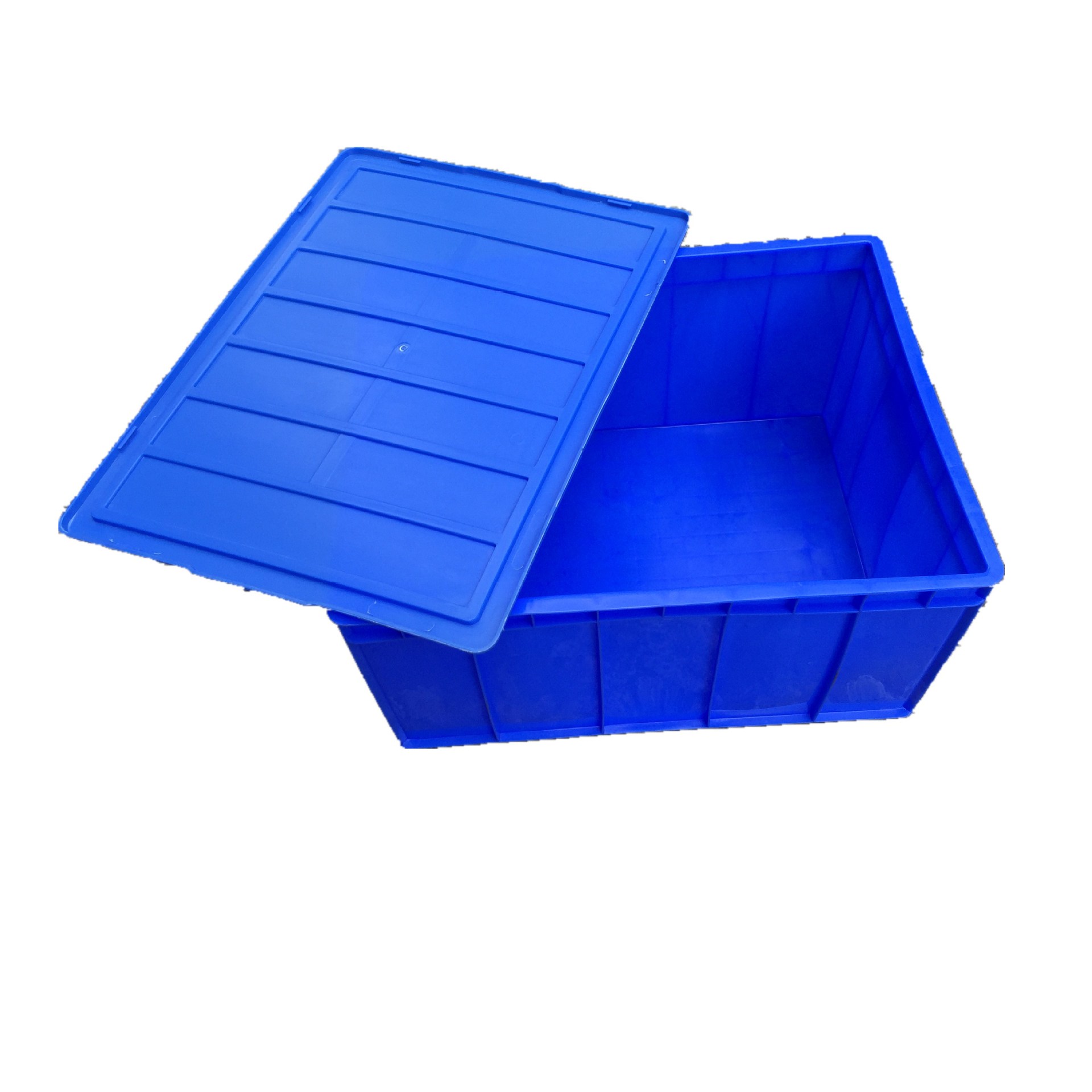生产塑料周转箱 车间配件物料箱 蓝色全新料塑胶箱 防静电周转箱