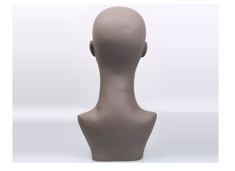 带肩光头头模展示假发模具头练习头带肩膀模特头假人头模光头头模