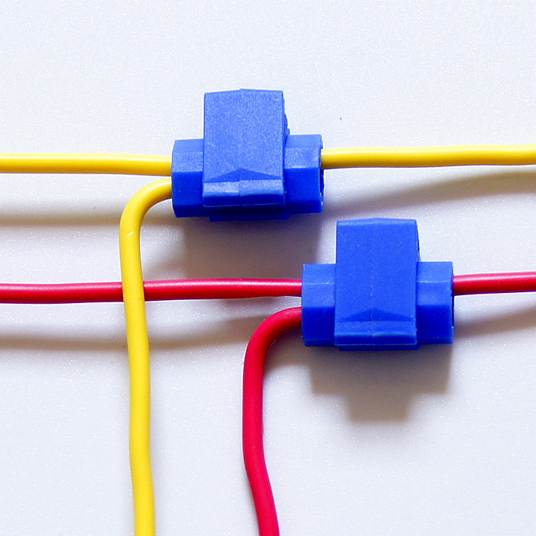 50只接线连接器接头接线端子快速夹免剥线快速端子蓝色卡子1-2.