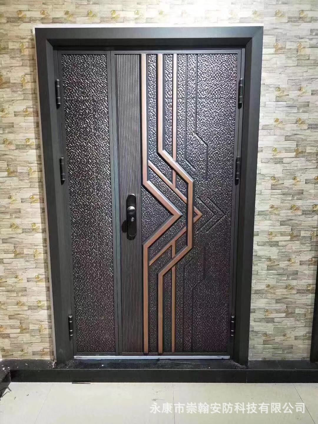 包邮防爆铸铝门家用入户门防盗门铜门大门农村锌合金别墅大门定制