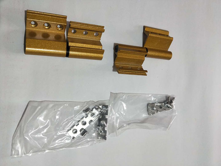 金刚网纱窗配件 金刚网纱门合页 金色两翼合页 断桥配件
