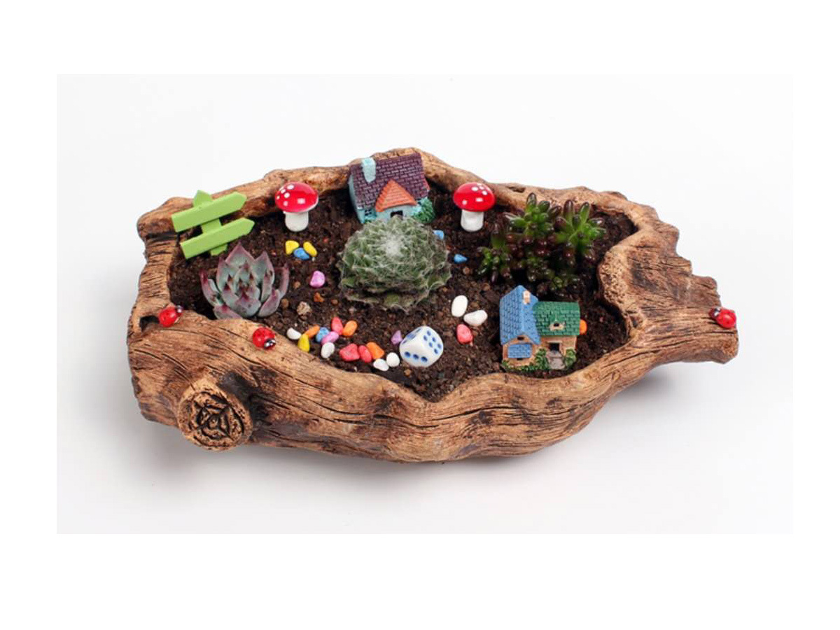 创意仿树桩多肉花盆模具 桌面办公玄关盆栽绿植无痕花盆硅胶模具