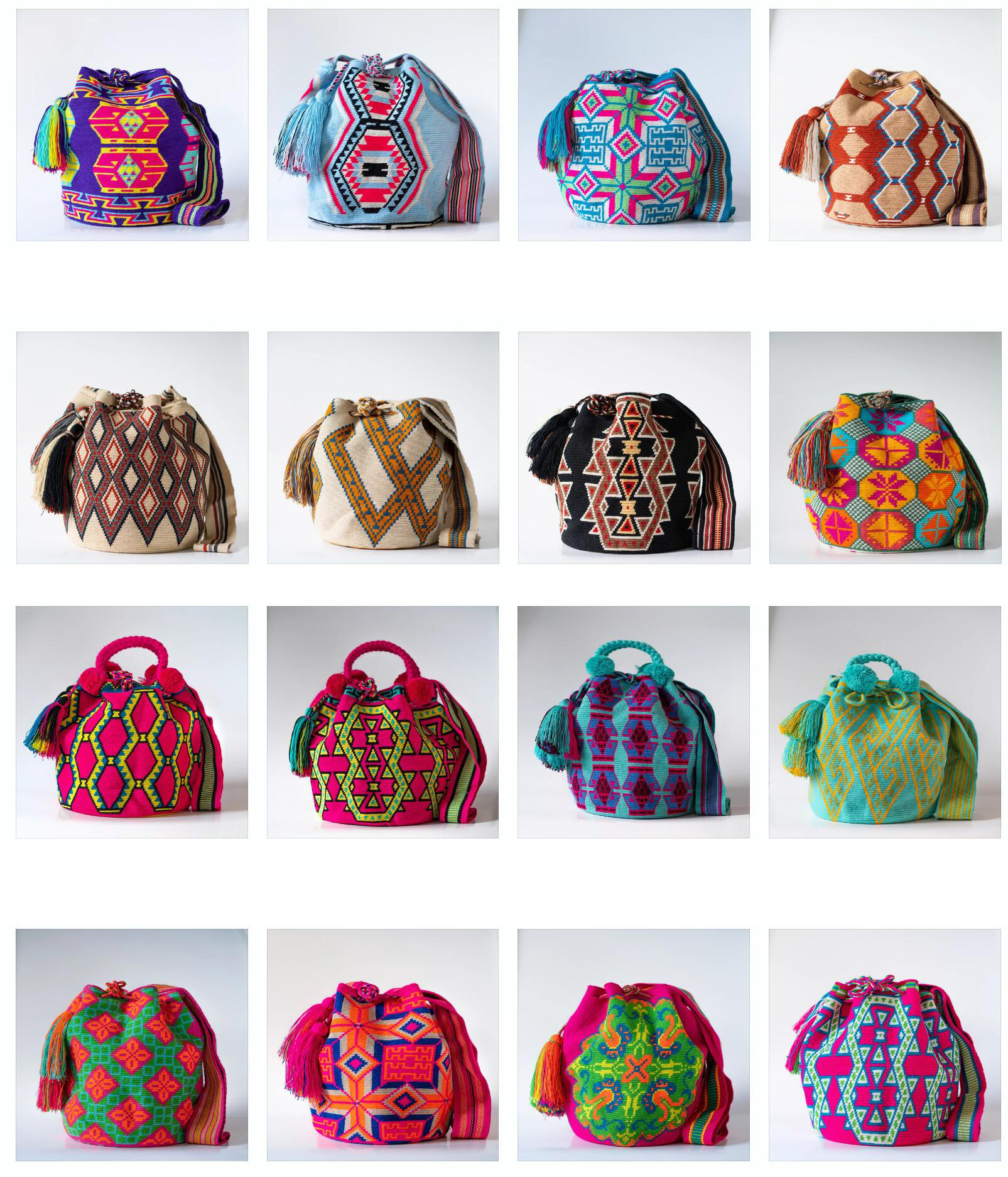 新款哥伦比亚wayuu瓦优包全手工钩针包编织包亚马逊爆款ins定制