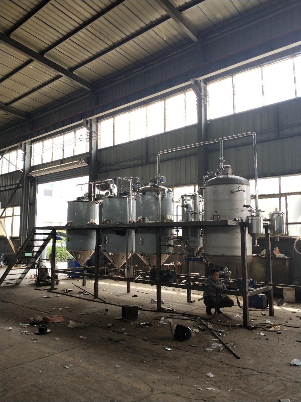 大型不锈钢葵花籽油核桃油精炼设备 葡萄籽油炼油设备符合sc标准