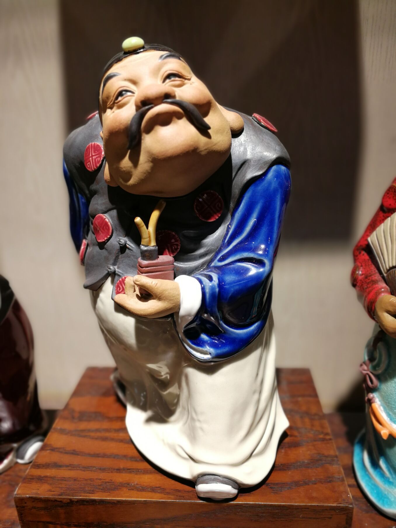 石湾陶瓷公仔土财主运财童子好日子系列中式客厅玄关摆件