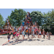 户外儿童攀爬网 幼儿园游乐园金字塔造型爬网 可来图定制厂家