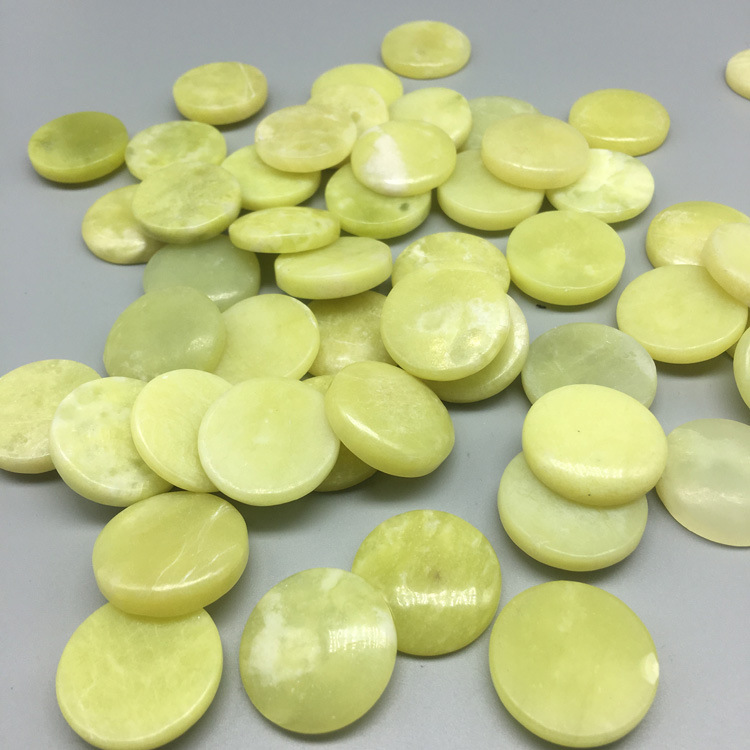 厂家直销圆形抛光玉石片床垫坐垫装饰雕刻玉石片量大优惠